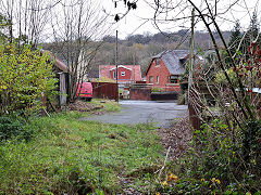 
Cwm Dows Colliery tramroad, the site of the coke ovens, Newbridge, November 2020