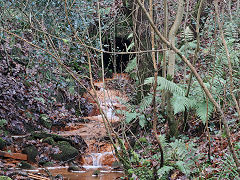 Culvert and airway under the TVER at Cwm Dows Colliery, Newbridge, November 2020