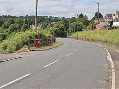 
The later Kendon Tramroad at the Bush Colliery loading bank, the original route on the right, Newbridge, July 2021