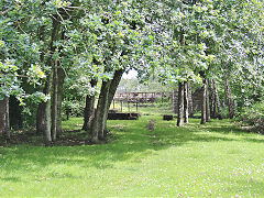 Kendon Viaduct Western parapet approach trackbed, Crumlin, July 2021