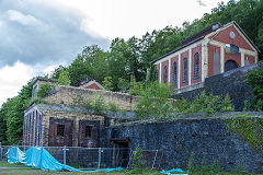 Crumlin Navigation Colliery, Fan house and upcast engine house, May 2015