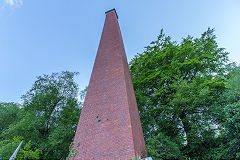 Crumlin Navigation Colliery, Chimney stack worms-eye view, May 2015