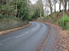 
The Kendon Tramroad on Park Road, near Treowen, Crumlin, November 2020