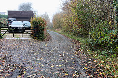 Halls Road to Oakdale and Markham at Pen-rhiw-bica looking North, November 2020