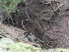 
Pendaren, Ironmongery in the stream, Mynyddislwyn, January 2014