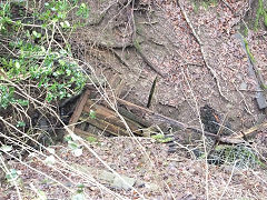 Pendaren, Ironmongery in the stream, Mynyddislwyn, January 2014