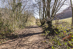 Halls Road Tramroad, Chapel Bridge crossing looking South, Cwmcarn, March 2015