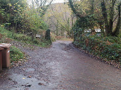 Halls Road, the original tramroad trackbed at York Place, Cwmcarn, November 2020