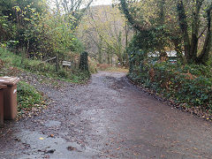 
Halls Road, the original tramroad trackbed at York Place, Cwmcarn, November 2020