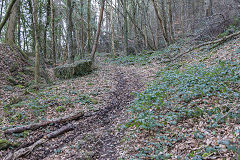Lower incline uphill, Pont Hall Quarry, Cwmcarn, March 2015