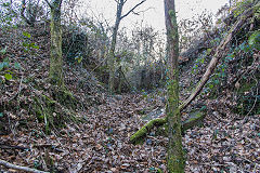 
Upper incline head, Pont Hall Quarry, Cwmcarn, March 2015