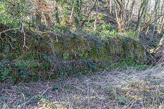Loading bank at Halls Road siding, Pont Hall Quarry, Cwmcarn, March 2015