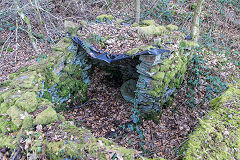 Pont Hall Quarry shelter, Cwmcarn, March 2015