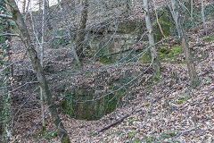 Quarry trial workings, Pont Hall Quarry, Cwmcarn, March 2015
