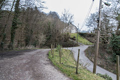
Halls Road, the original tramroad trackbed at York Place, Cwmcarn, March 2016