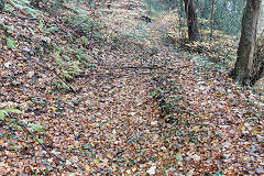 Celynen South Colliery quarry tramway, Abercarn, November 2020