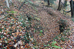 Celynen South Colliery quarry tramway, Abercarn, November 2020