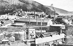 The original and the newer Abercarn Gasworks