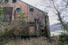 Lower tinplate works rear wall, Abercarn, March 2016