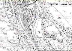 Celynen South Colliery Quarry, 1901, © Crown Copyright reserved