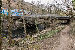 Prince of Wales Colliery railway bridge, Abercarn, March 2016