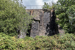 Crumlin Viaduct abutment, Swffryd, September 2015
