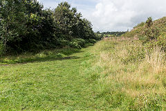 The line to Royal Oak Junction at Crumlin Junction, Swffryd, Auguct 2019