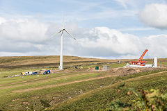 
Blaentillery wind turbines being installed, September 2015