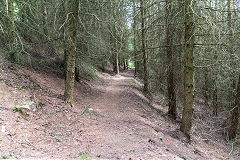 Tramway from No 2 level, Coedcae Tillery Colliery, June 2014