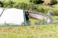 
Hendre Gwyndir reservoir at the end of the Grwyne Fawr pipeline, May 2016