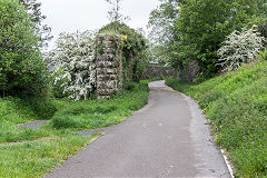 Western Valley Junction, MTAR bridge over the Disgwylfa Tramroad, Brynmawr, May 2019