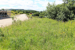 
The Blaenavon Branch above the tunnel at Noble Square, July 2020