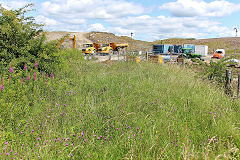 
The Blaenavon Branch above the tunnel at Noble Square, July 2020