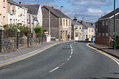 Disgwylfa Tramroad crossing King Street, Brynmawr, September 2019