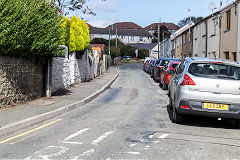 Disgwylfa Tramroad now runs along Clydach Street, Brynmawr, September 2019