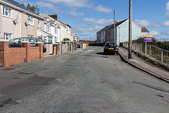 Disgwylfa Tramroad now runs along Clydach Street, Brynmawr, September 2019