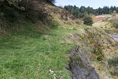 Disgwylfa Tramroad heads for the bridge over the Clydach, Brynmawr, September 2019