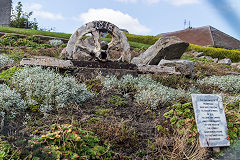 
A commemorative garden on the route of the Disgwylfa Tramroad, September 2019