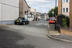 Llangattock Tramroad runs along Lower Bailey Street, Brynmawr, September 2019