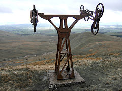 
The type of ropeway pylon that may have been on top of the pillars