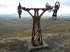 
The type of ropeway pylon that may have been on top of the pillars