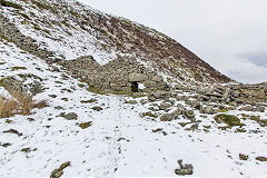 
Sheep creep above Trostre Pit, Blaina, January 2015