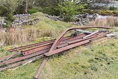 
Pile of rails, Trostre Pit, Blaina, April 2015