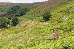 
Looking back along the tramway, East Blaina Red Ash Colliery, June 2014