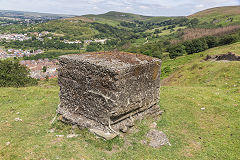 
The ropeway running North, East Blaina Red Ash Colliery, June 2014