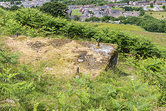 
The ropeway running North, East Blaina Red Ash Colliery, June 2014