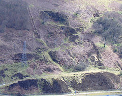 
Cwm and Mon Colliery from West bank, Cwm, April 2009