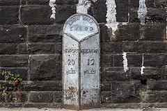 
Church Crescent milestone, Ebbw Vale Local Board District, May 2019