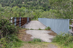 Ebbw Vale Steelworks railway bridge from the 1970s, May 2019