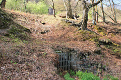 Graig Fawr Colliery level exterior, Cwm, April 2011